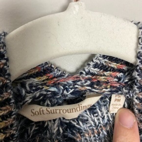 Soft Surroundings Pendley Knit Wool Blend Cardigan Sweater Womens Petite SP MP - Picture 4 of 7